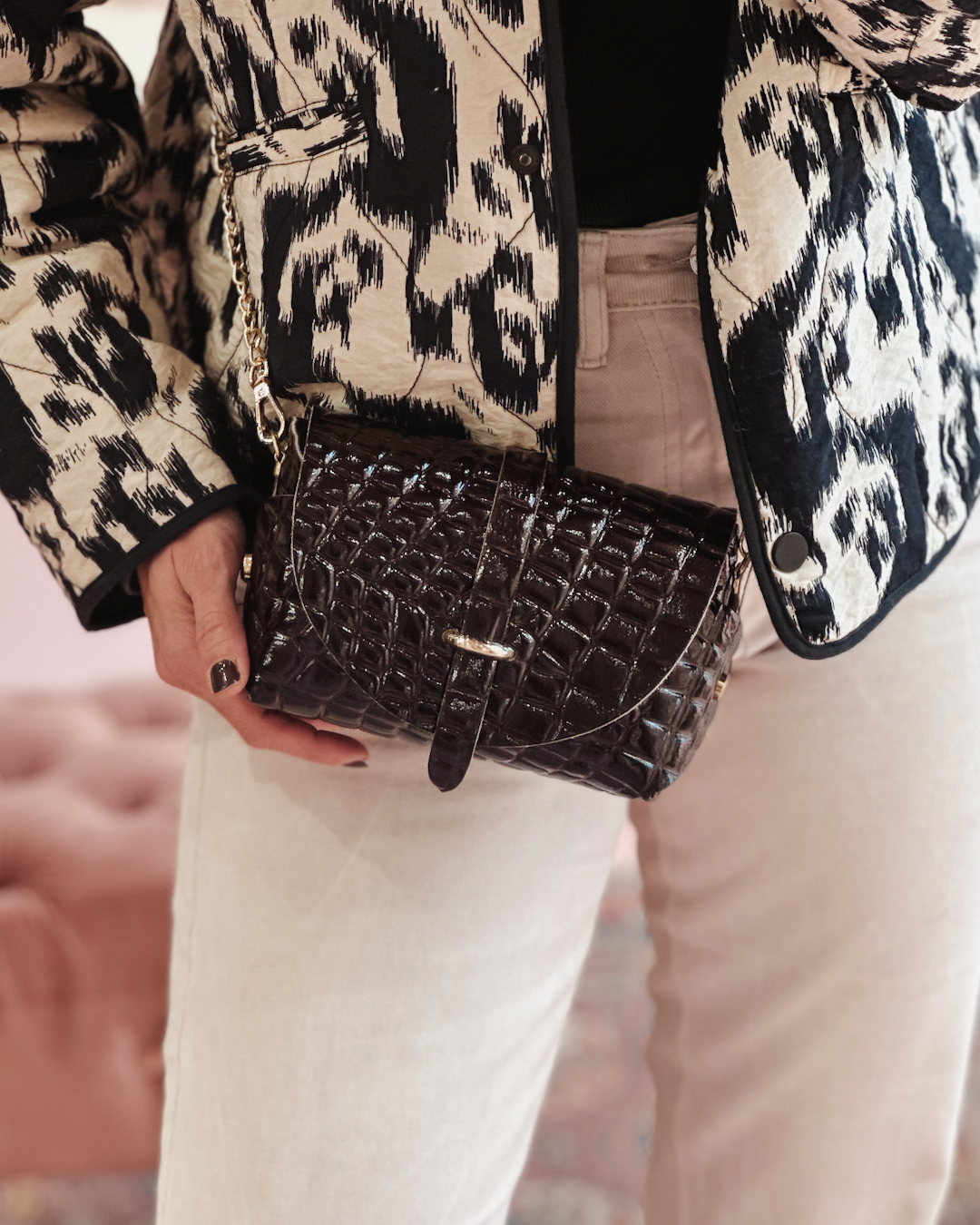 Crossbody mini handbag brown